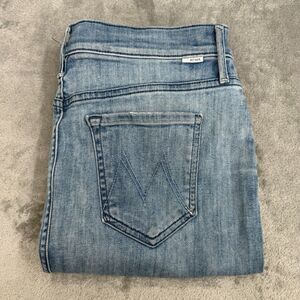 Mother The Peg Step Fray Skirt Denim Women's 26‎ Pencil 90's Raw Hem Whiskering